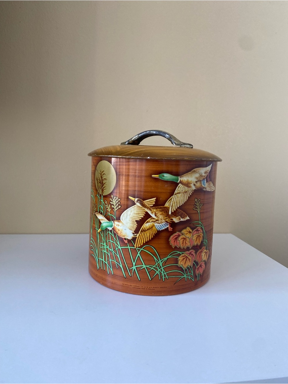 Vintage English Biscuit Tin - Three Mallards
